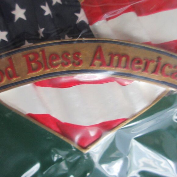Kurt Alder GOD BLESS AMERICA Christmas Ornament Flag Heart With Eagle NEW - Picture 5 of 8
